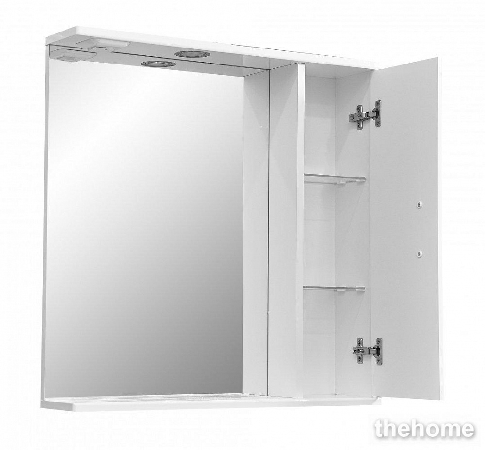Зеркальный шкаф Stella Polar Концепт 70/C SP-00000127 70 см с подсветкой, правый, белый - 4