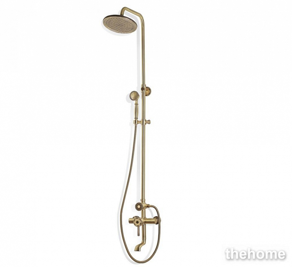 Комплект для душа встраиваемый с изливом душ "Круг" Bronze de Luxe Windsor 10120R - TheHome