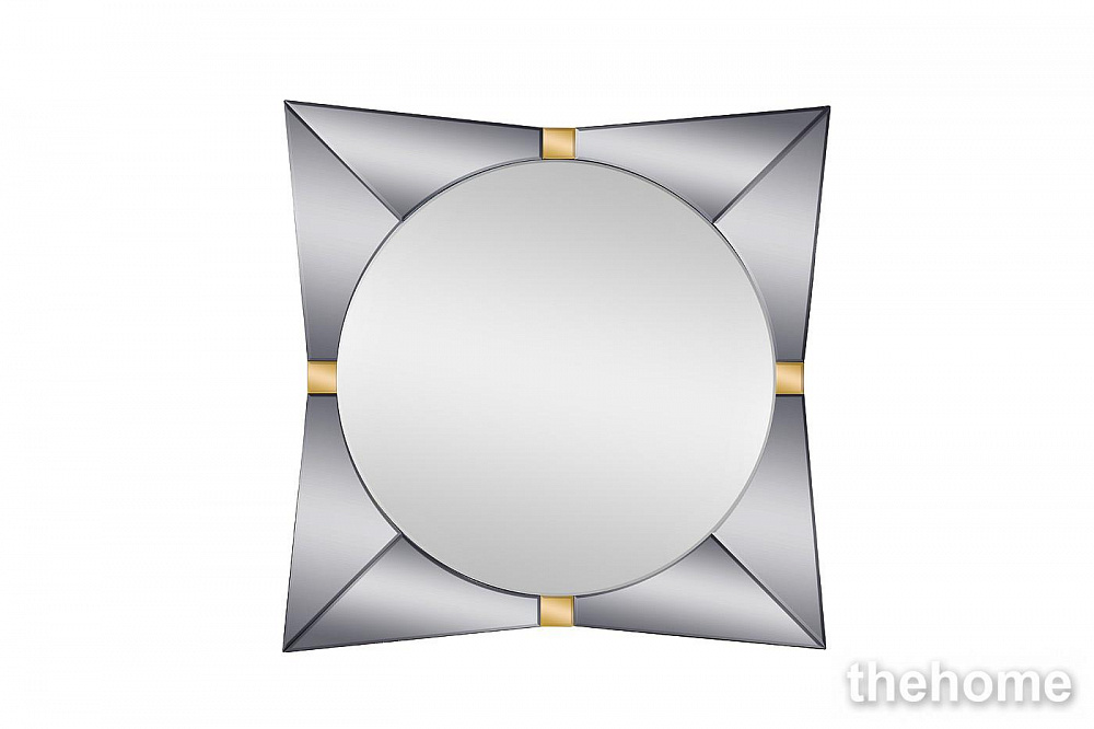 KFG124 Зеркало квадратное с золотыми вставками 102*102*2 см Garda Decor - TheHome