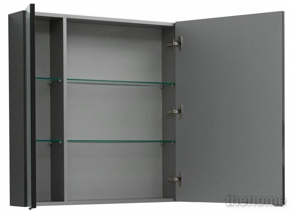 Зеркальный шкаф Aquanet Алвита 100 серый антрацит - 3