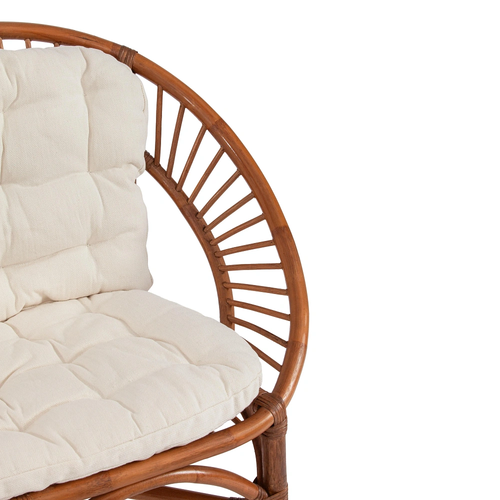 Комплект для отдыха TURKEY (стол круглый (со стеклом)+2 кресла + диван) /с подушками/ TetChair 12639 - 3