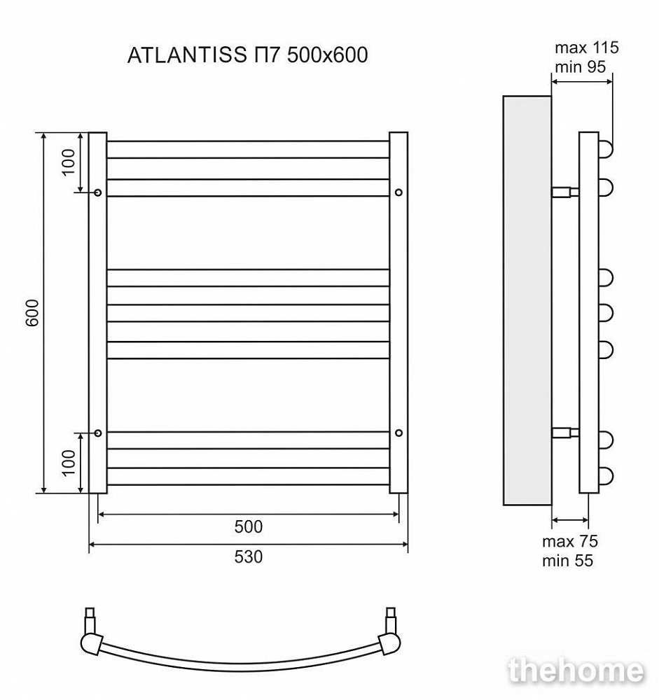 Полотенцесушитель электрический Lemark Atlantiss П7 500x600 - 5