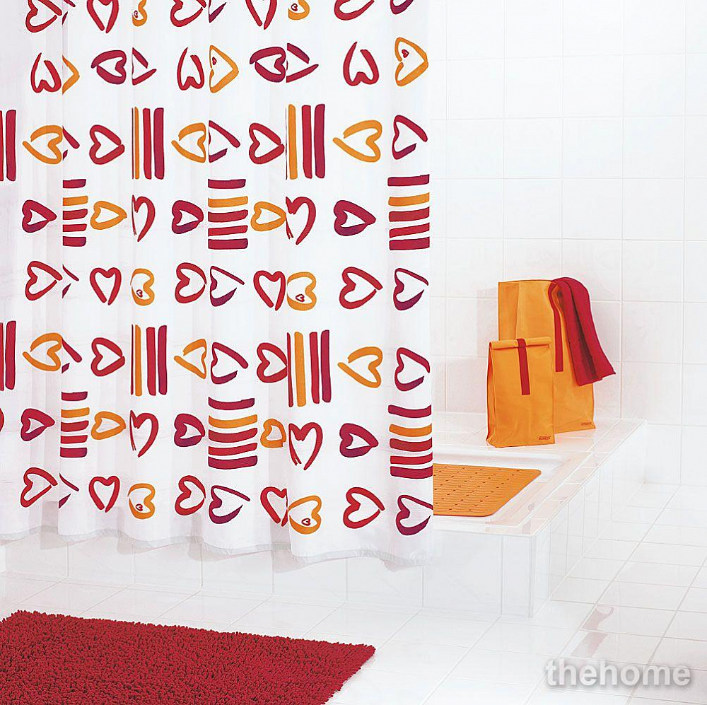 Штора для ванных комнат Ridder Lovely красная - TheHome