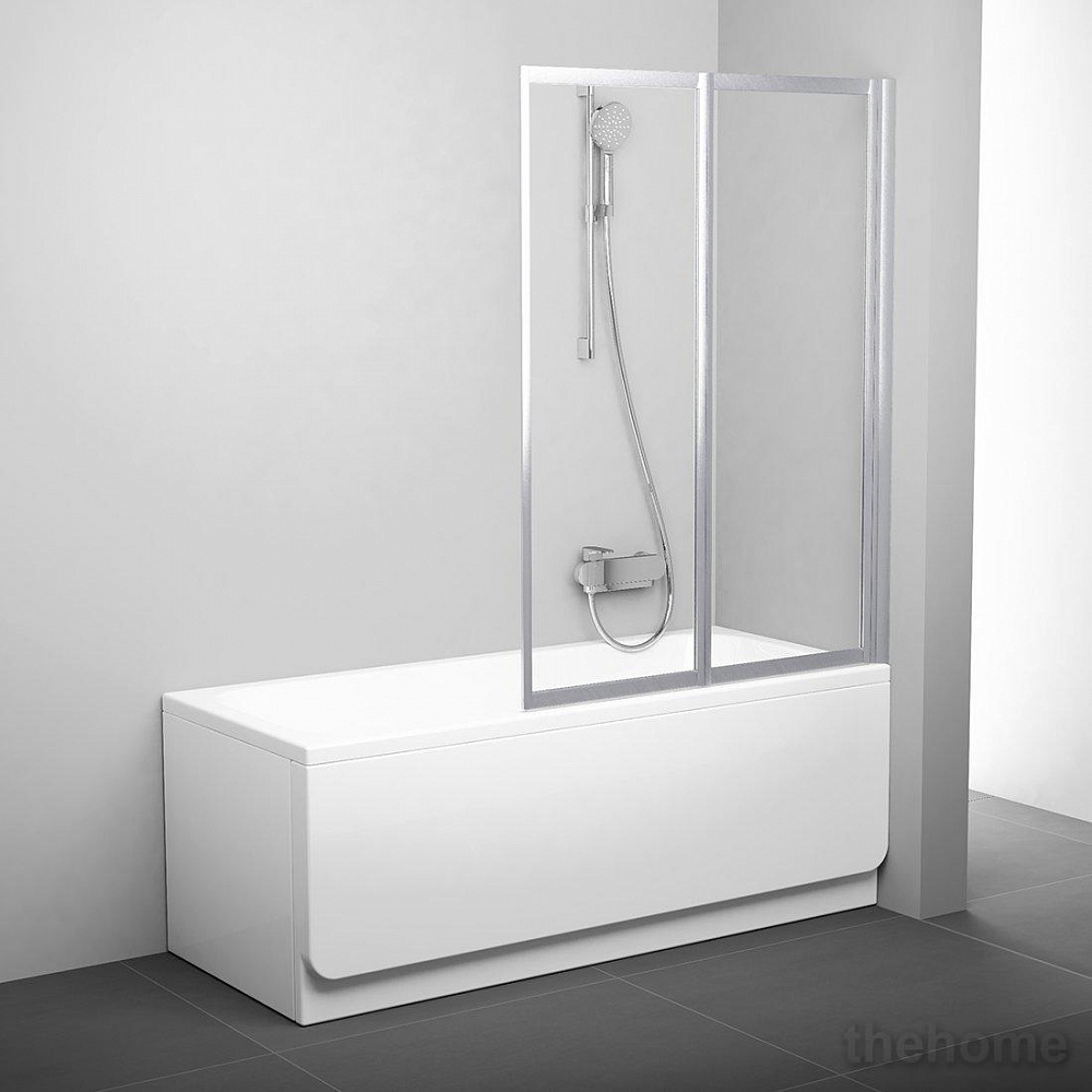 Шторка на ванну Ravak VS2 105 сатин+ прозрачное стекло - 2