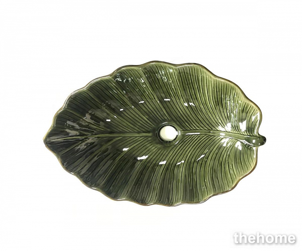Раковина-чаша на столешницу Bronze de Luxe, зеленый лист 2430 - 4
