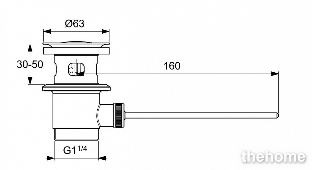 Донный клапан Vidima хром, B964550AA - 2