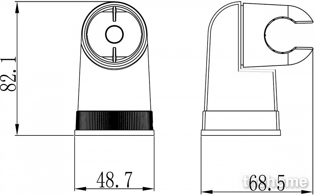 Настенное крепление Lemark поворотное для лейки, LM8009C - 2