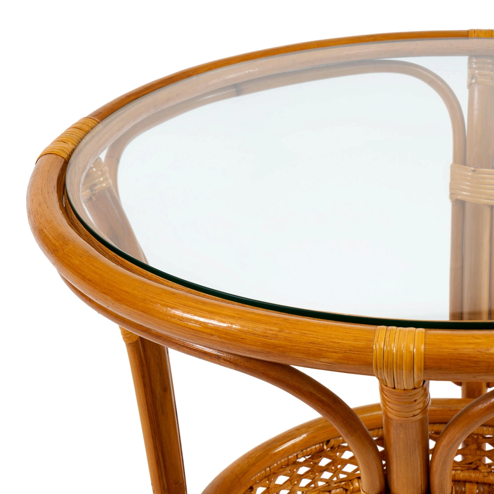 Комплект PELANGI 02/15 (стол со стеклом + 4 кресла) [без подушек] TetChair 10084 - 9