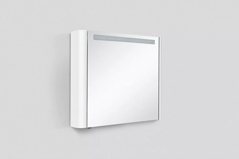 Зеркальный шкаф Am.Pm Sensation M30MCR0801WG, цвет - белый глянец, с подсветкой, правый, 80 см - TheHome