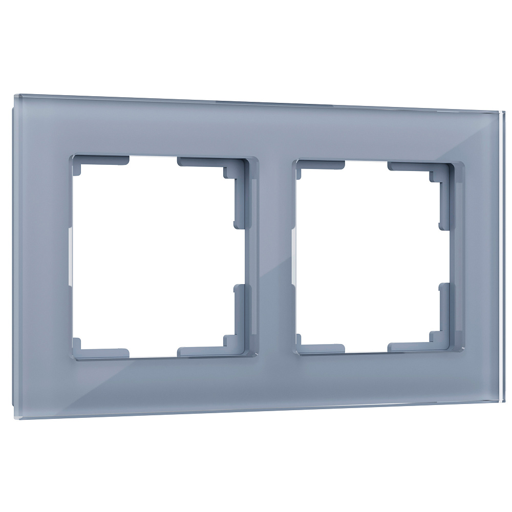 Рамка на 2 поста серый,стекло Werkel Favorit W0021115 - TheHome