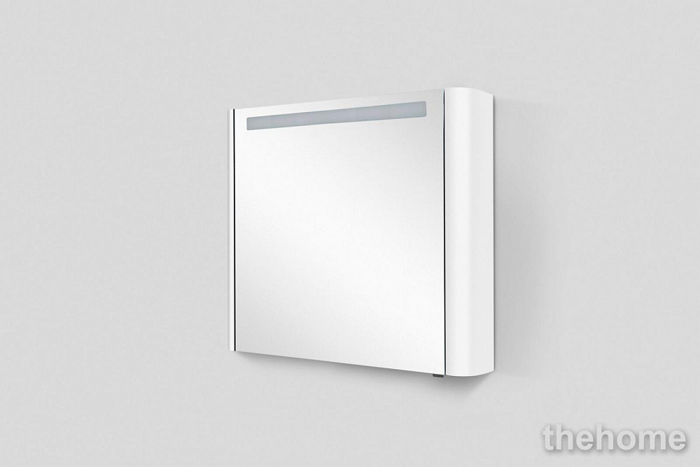 Зеркальный шкаф Am.Pm Sensation M30MCL0801WG, цвет - белый глянец, с подсветкой, левый, 80 см - TheHome