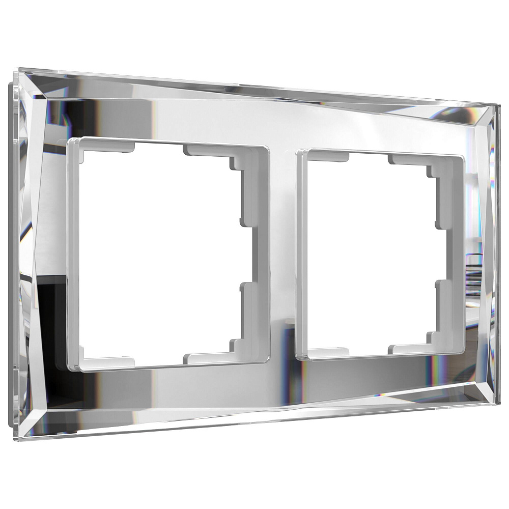Рамка на 2 поста зеркальный Werkel Diamant W0021220 - TheHome