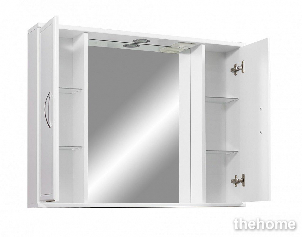 Зеркальный шкаф Stella Polar Концепт 80/C SP-00000059 80 см с подсветкой, белый - 3