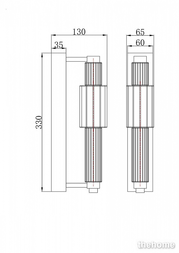 Настенный светильник (бра) Maytoni Verticale MOD308WL-L9BL3K - 2