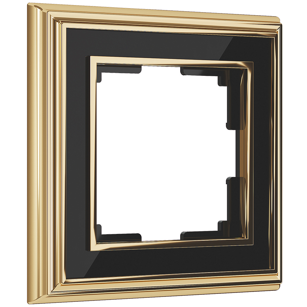 Рамка на 1 пост золото/черный Werkel Palacio WL17-Frame-01 - TheHome