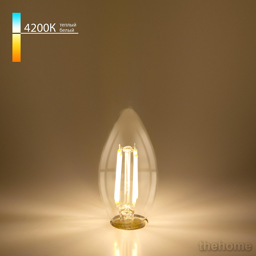 Лампа светодиодная филаментная Elektrostandard E14 7W 4200K прозрачная 4690389062896 - TheHome