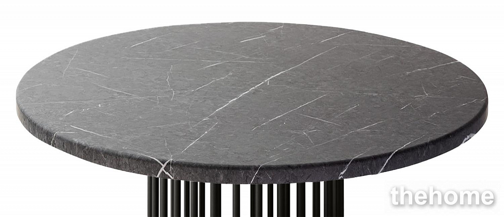 Стол обеденный R-Home Patrik д.110 мрамор Графит /черный муар - 3