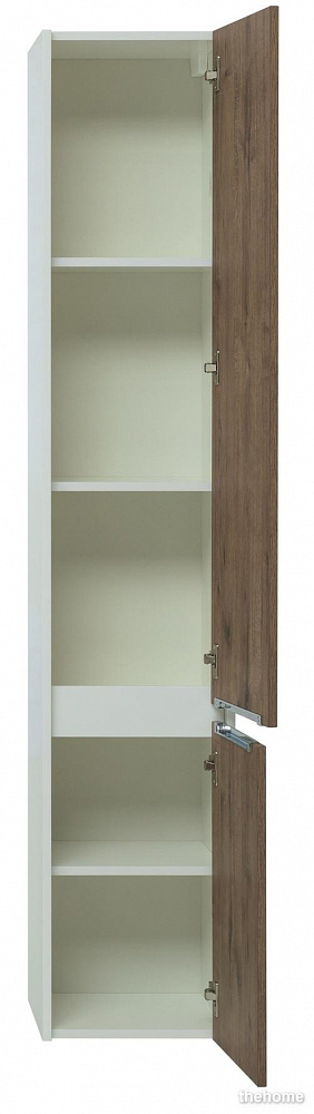 Шкаф-пенал для ванной Aquanet Клио 35 00274750 белый глянец / дуб веллингтон - 4