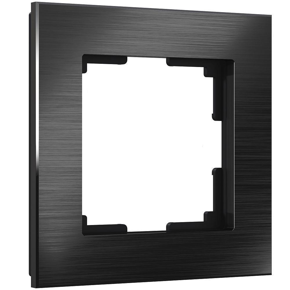 Рамка на 1 пост черный алюминий Werkel Aluminium W0011708 - TheHome