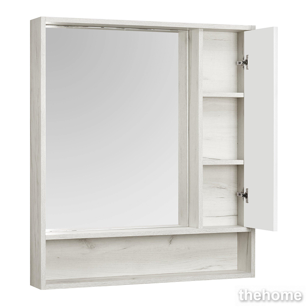 Зеркальный шкаф Aquaton Флай 80 1A237702FAX10 белый/дуб крафт - 2