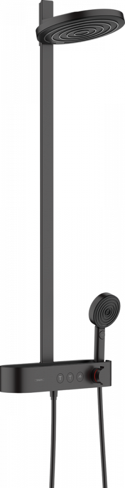 Душевая стойка Hansgrohe Pulsify Showerpipe 260 2jet 24240670 с термостатом, матовый чёрный - TheHome