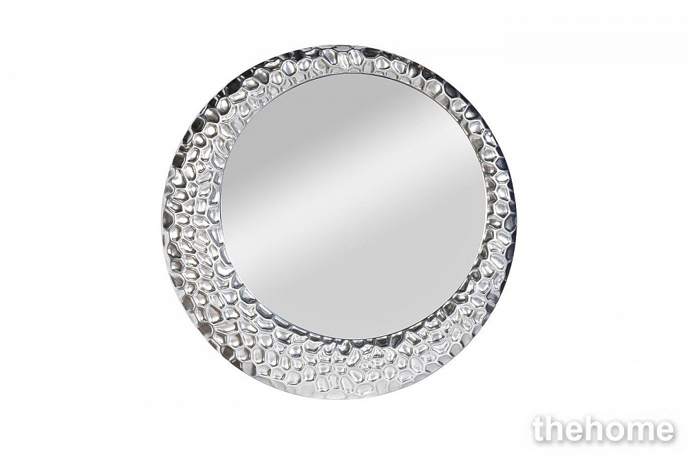 50SX-1020 Зеркало круглое рама полиуретан серебро  d100*4,0см Garda Decor - TheHome