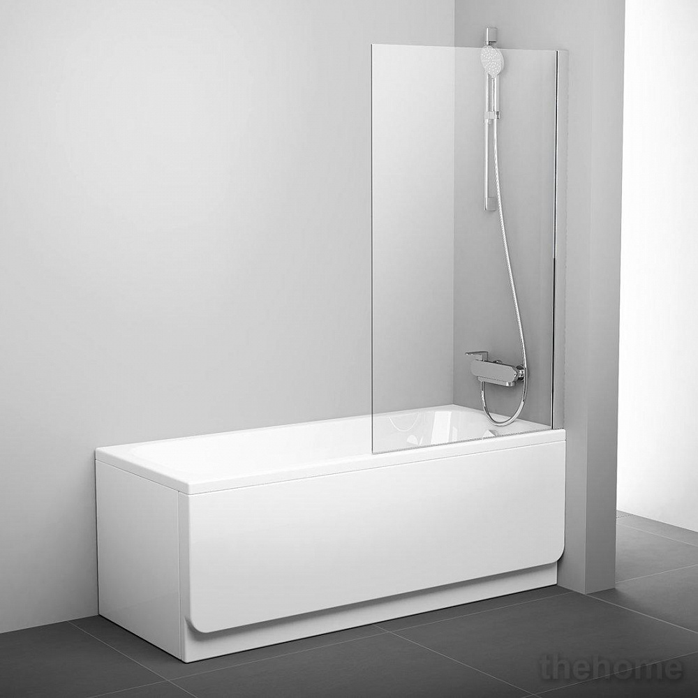 Шторка на ванну Ravak PVS1-80 блестящая+ прозрачное стекло - 2