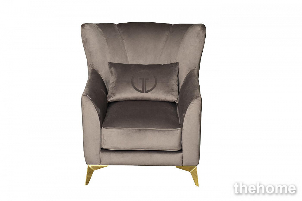 Кресло Siena велюр серый Триумф17 83*82*93мм Garda Decor - TheHome