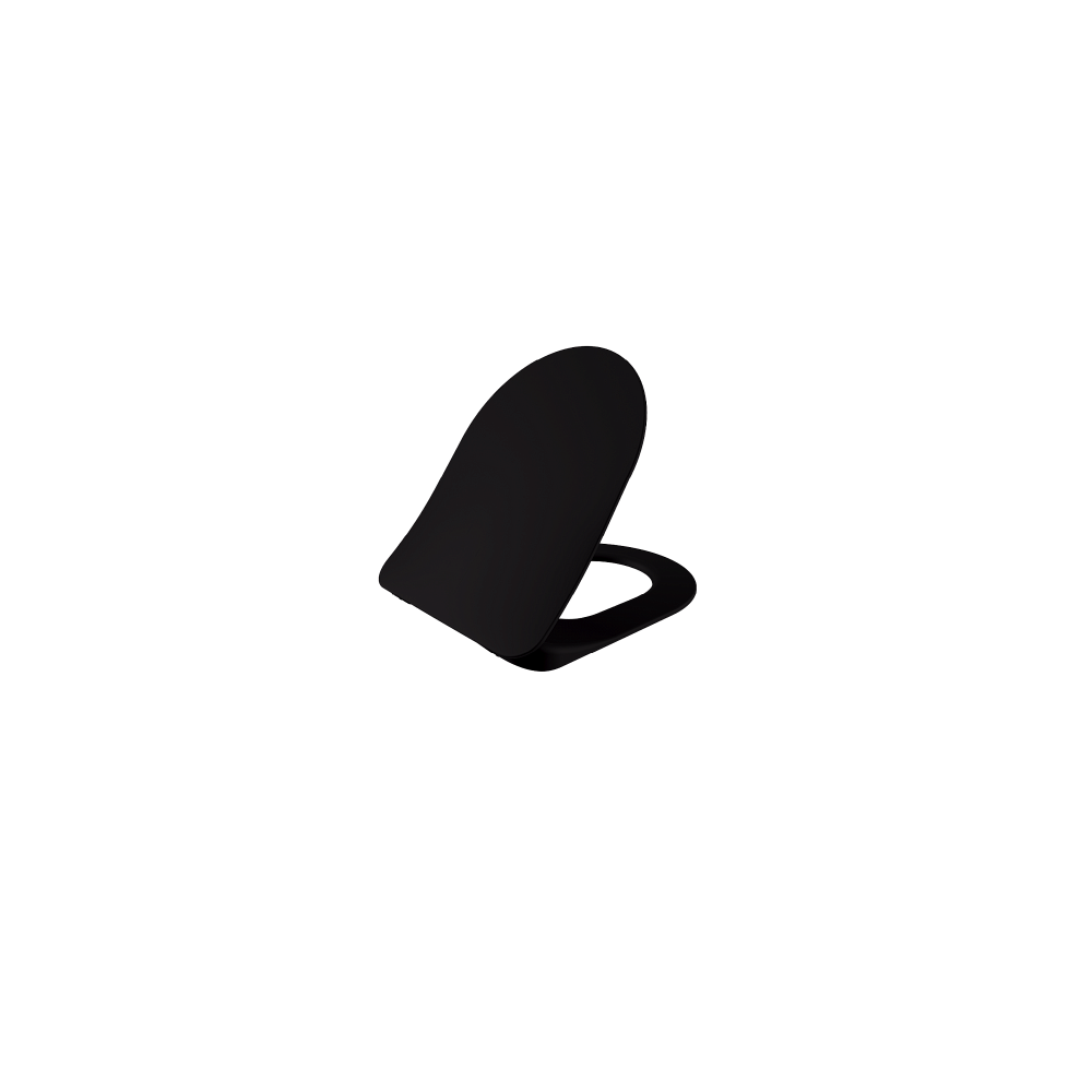Крышка-сиденье для унитаза Creavit Duck KC0903.01.1400E с микролифтом, черная матовая - TheHome