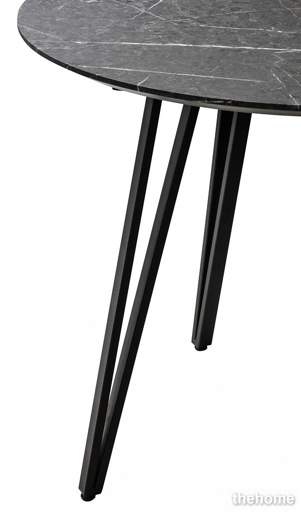 Стол R-Home Диего d960 мрамор графит со скосом - 5