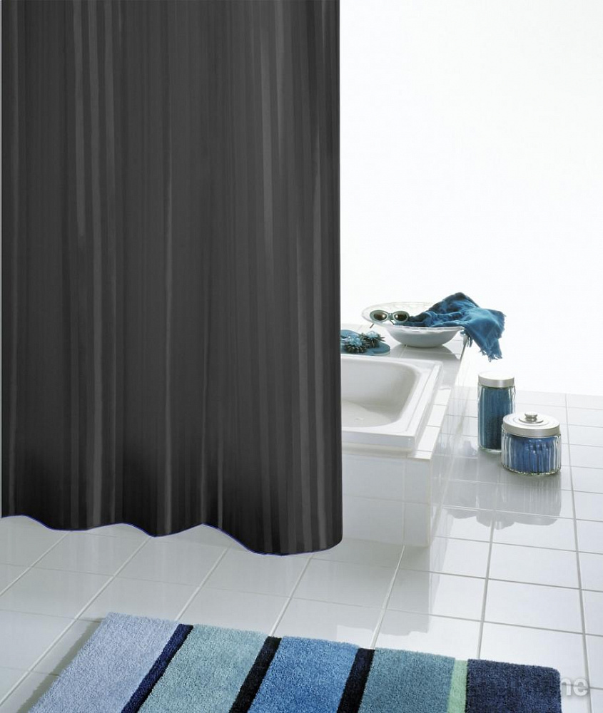 Штора для ванных комнат Ridder Satin черная - TheHome