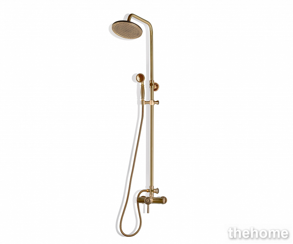 Комплект для душевой без излива душ "Двойной цветок" Bronze de Luxe Windsor 10118/1R - TheHome