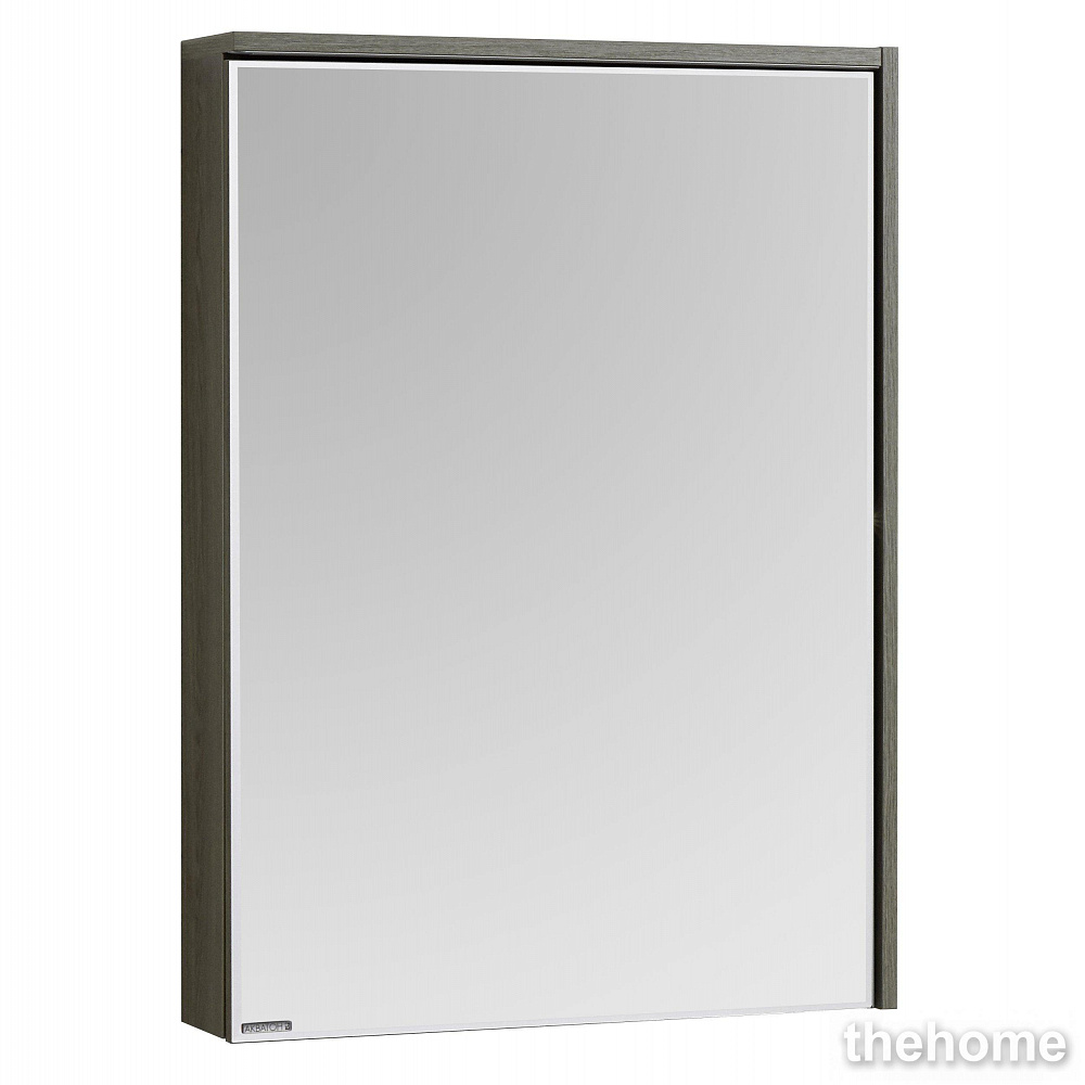 Зеркальный шкаф Aquaton Стоун 1A231502SXC80 60 x 83.3 см, с подсветкой, грецкий орех - TheHome