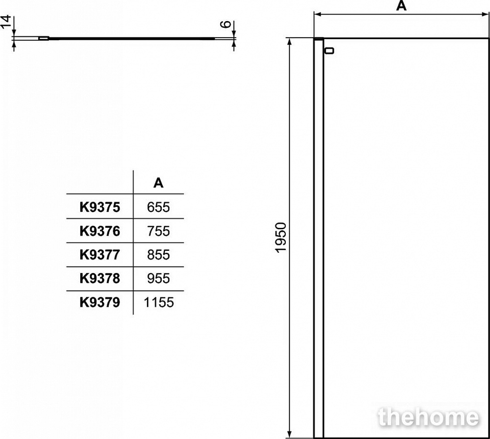 Душевая перегородка 120 см Ideal Standard Connect 2 Wetroom panel K9379EO - 2
