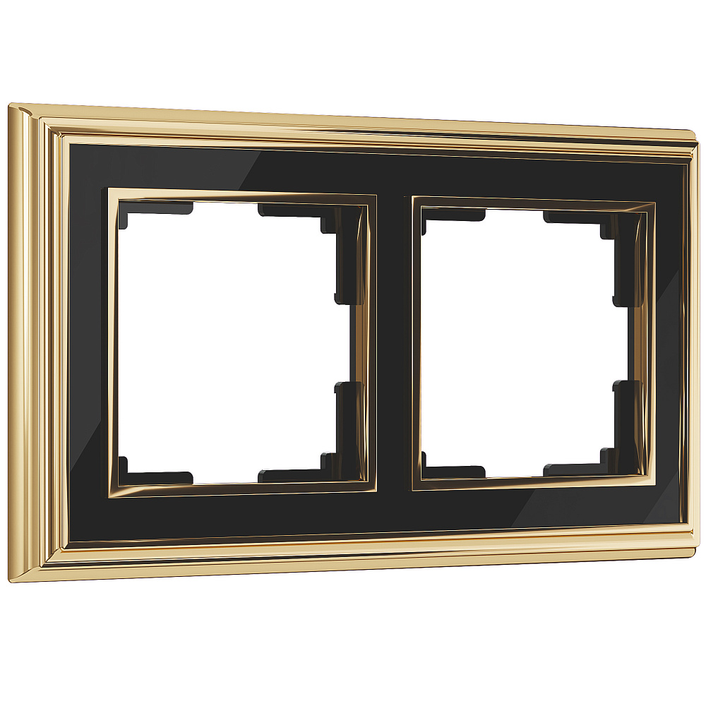 Рамка на 2 поста золото/черный Werkel Palacio WL17-Frame-02 - TheHome