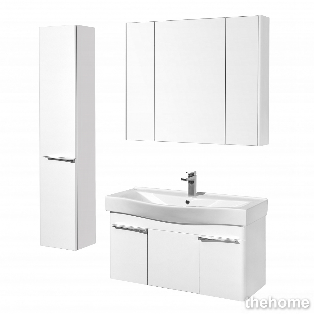 Зеркальный шкаф 100 см Aquaton Беверли 1A237202BV010 белый - 6