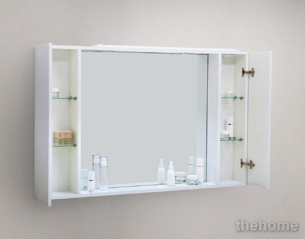 Зеркальный шкаф BelBagno Marino MARINO-SPC-1200/750-2A-BL-P, 120 х 75 см, с LED-подсветкой, Bianco Lucido - белый глянец - 3