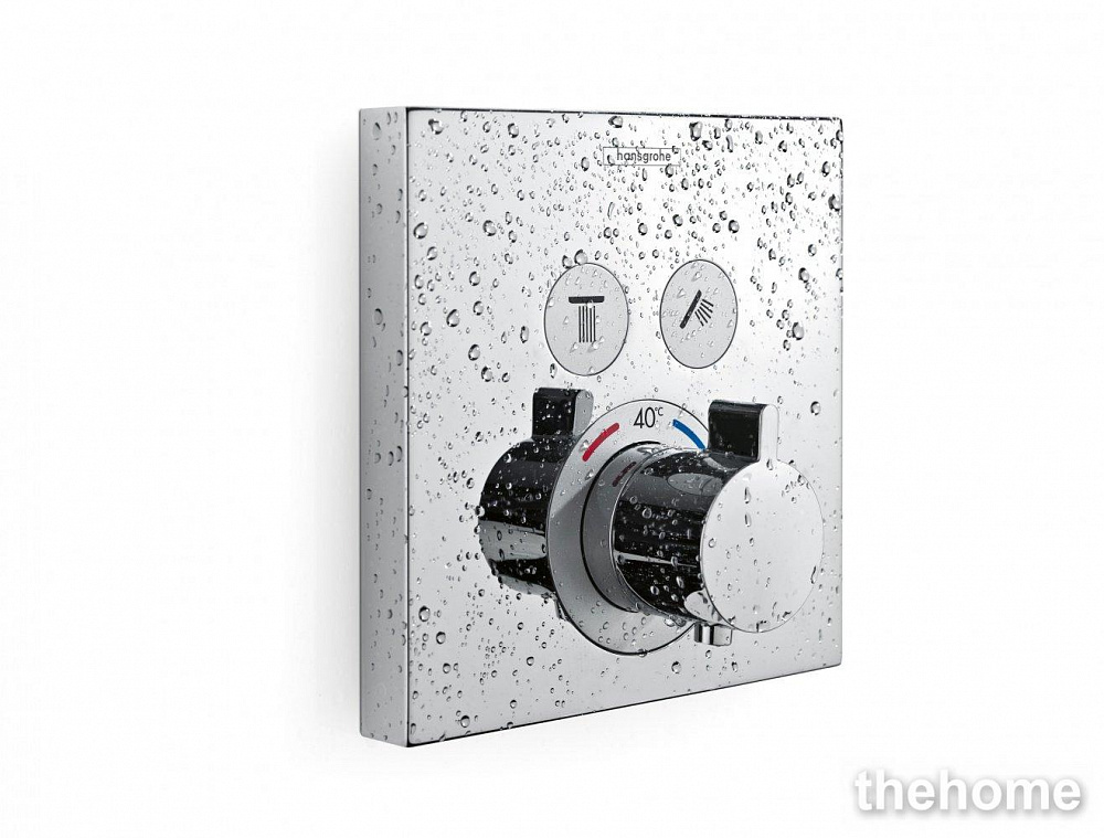 Термостат Hansgrohe ShowerSelect черный/хром для душа - 5
