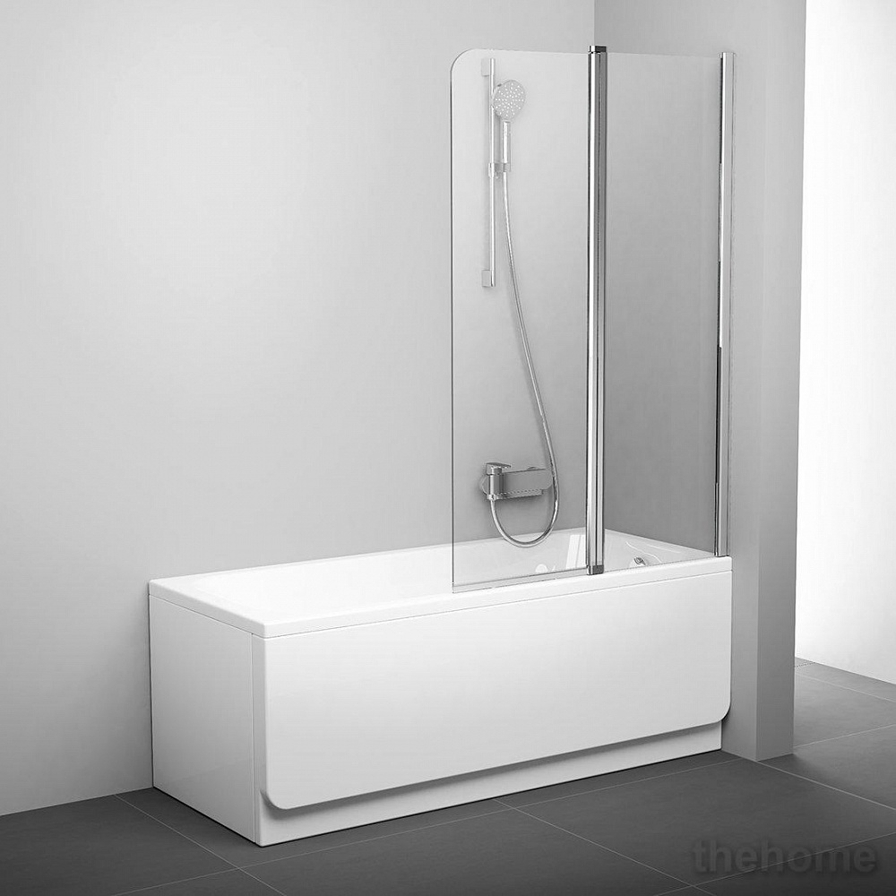 Шторка на ванну Ravak CVS2-100 R блестящий+ прозрачное стекло - 2