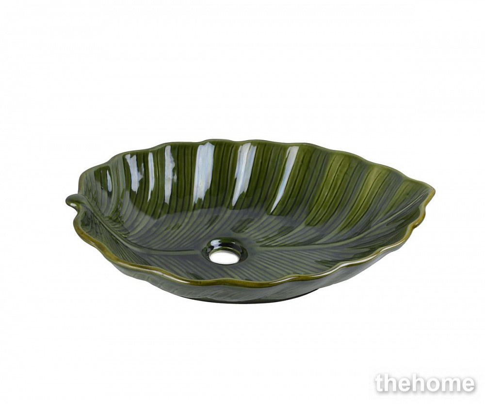 Раковина-чаша на столешницу Bronze de Luxe, зеленый лист 2430 - TheHome