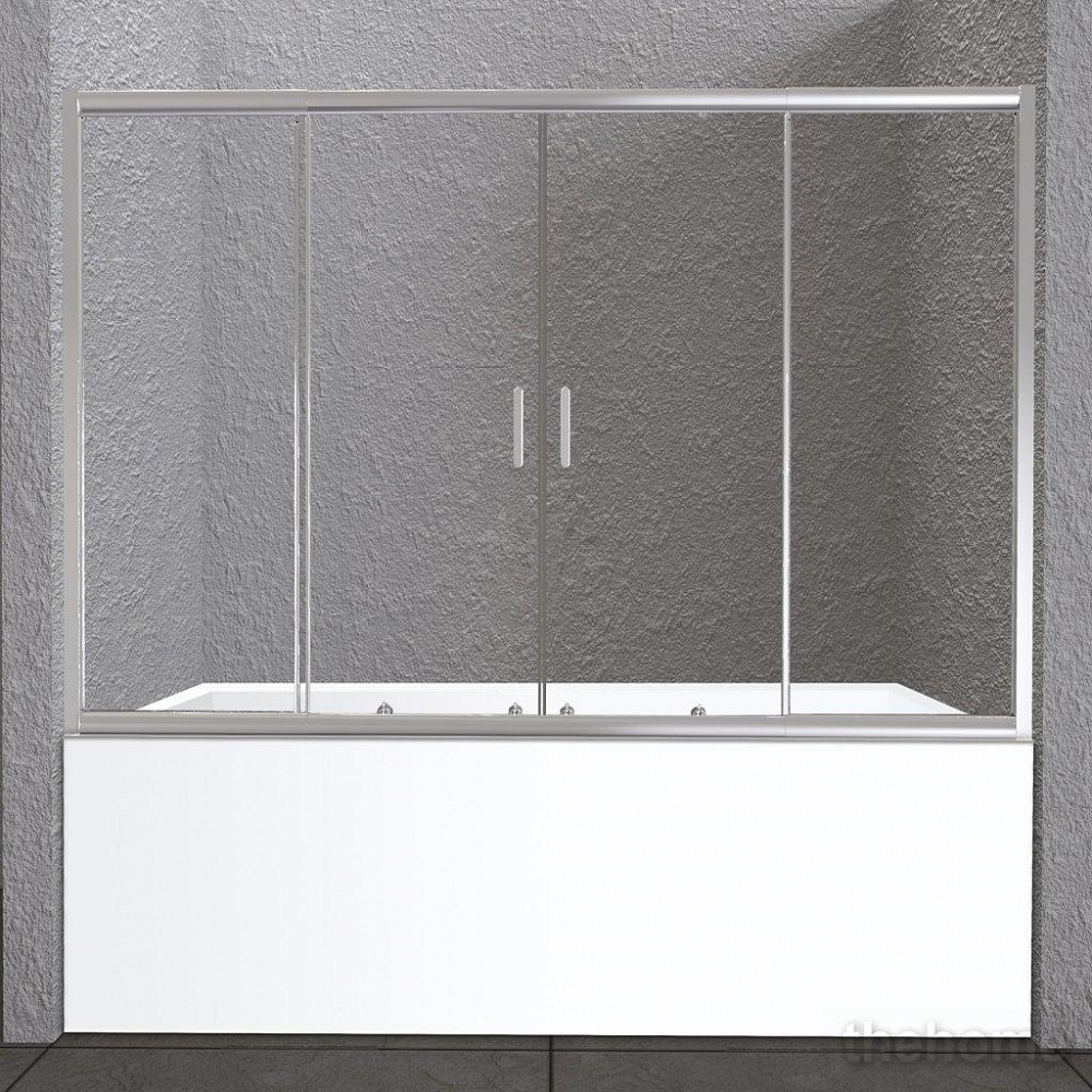 Шторка на ванну BelBagno UNIQUE-VF-2-150/180-140-C-Cr, профиль хром стекло прозрачное 180см - TheHome