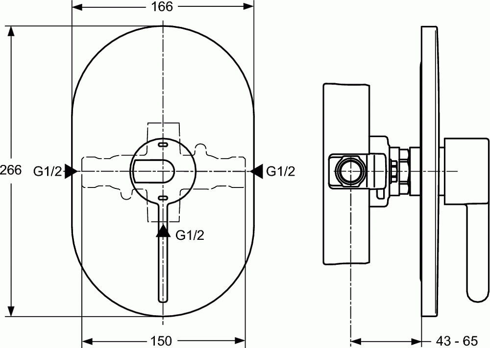 Смеситель Ideal Standard Ceraplus Sequential для душа с цикловым затвором A4090AA - 2