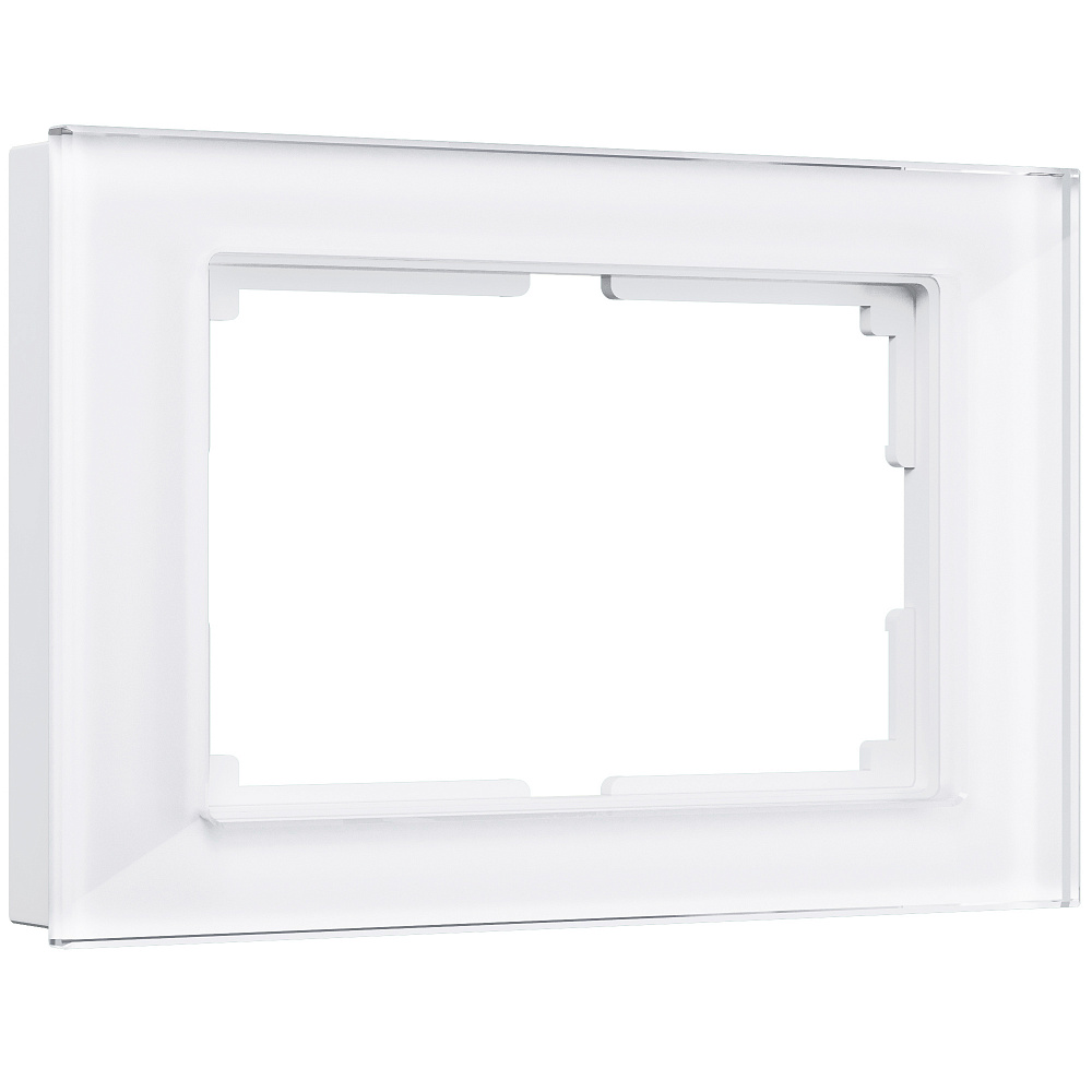 Рамка для двойной розетки белый,стекло Werkel Favorit W0081101 - TheHome