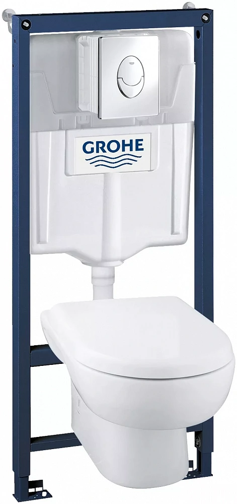 Комплект Grohe Solido 39191000 подвесной унитаз + инсталляция + кнопка - TheHome