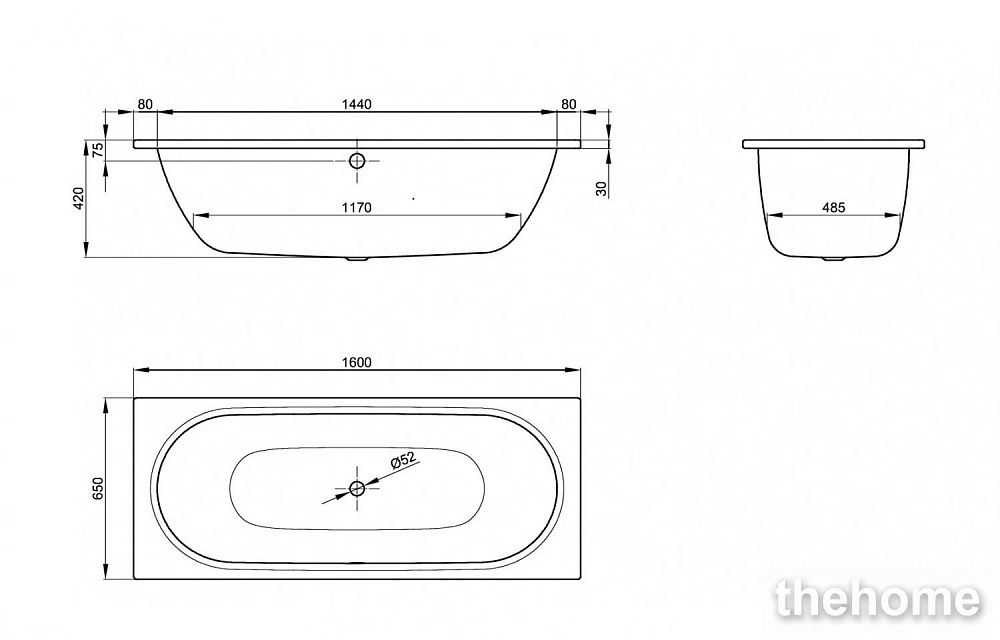 Стальная ванна Bette Starlet 160x65 см 2540-000PLUS с покрытием Glasur® Plus - 5