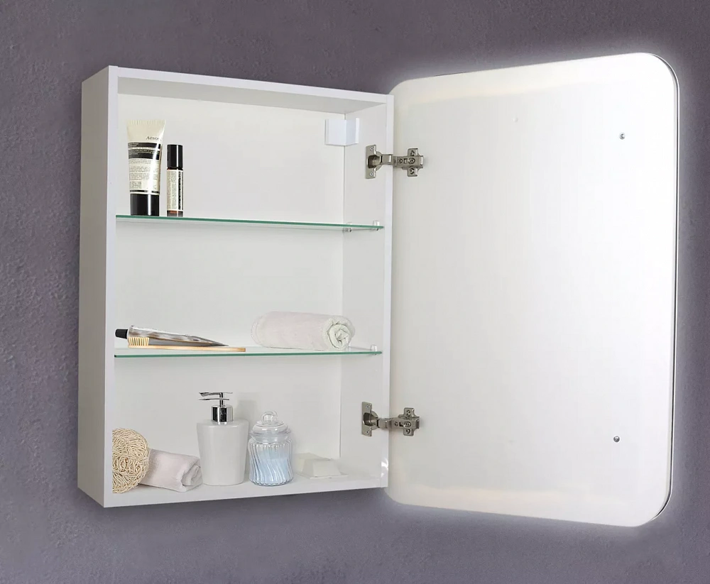 Зеркальный шкаф Creto Attento 60x84см с LED-подсветкой 18-840140A - 2