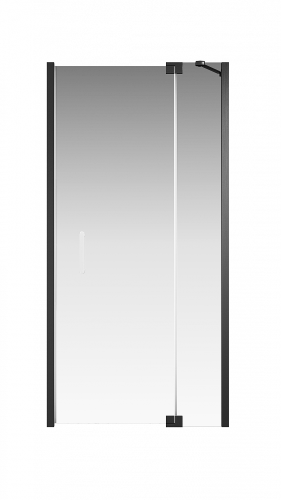 Душевая дверь Creto Tenta 123-WTW-100-C-B-8 стекло прозрачное EASY CLEAN, профиль черный, 100х200 см - TheHome