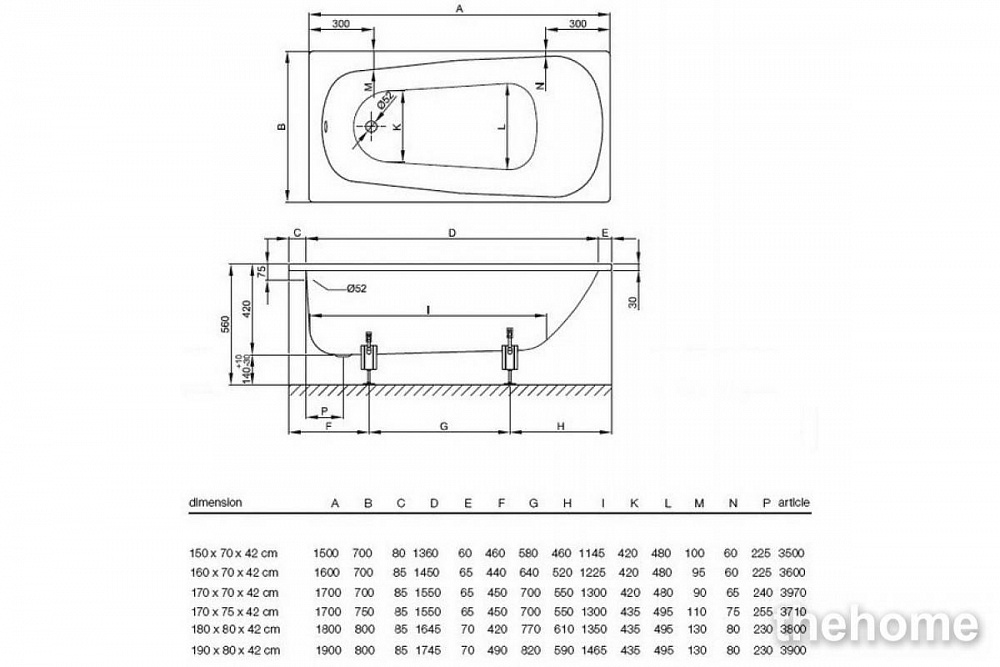 Стальная ванна Bette Form 170х75 см 33710-000AD в комплекте с Antinoise (шумоизоляция) - 5